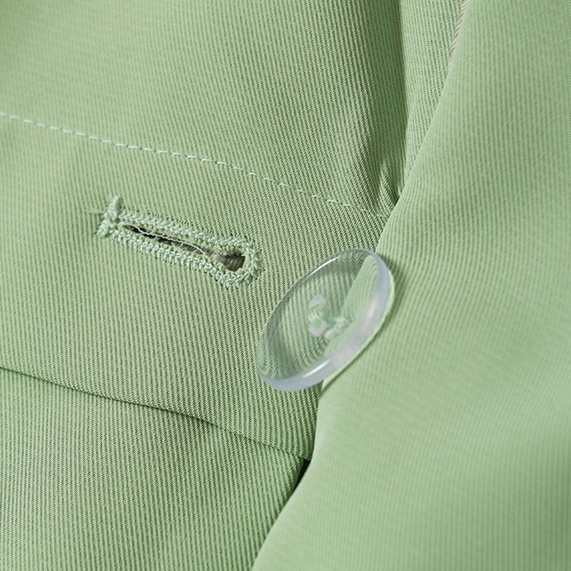 Artistic Notch Lapel Button Deco Longline Layered Oversized Blazer - Image 6