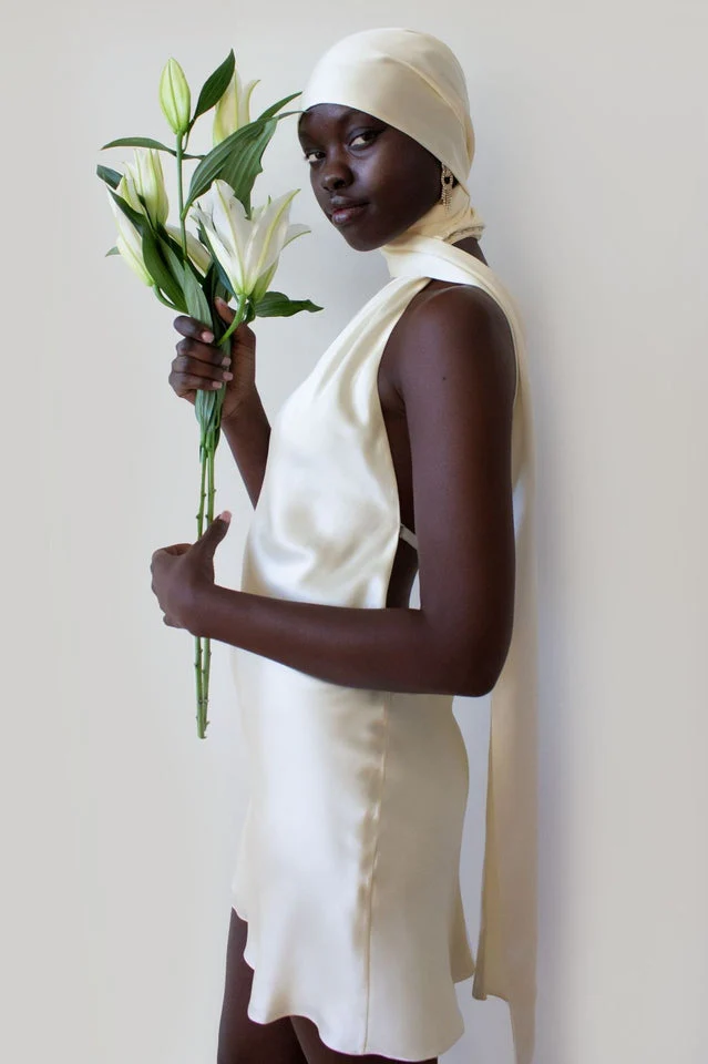 Astrella Neck Wrap Midi A-Line Dress - Image 2