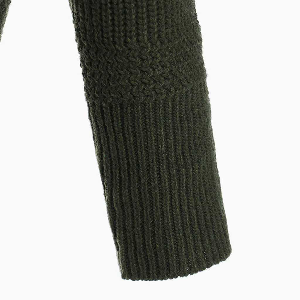 Asymmetric CutOut Tulle Panel V Neck Brioche Rib Knit Sweater - Image 3