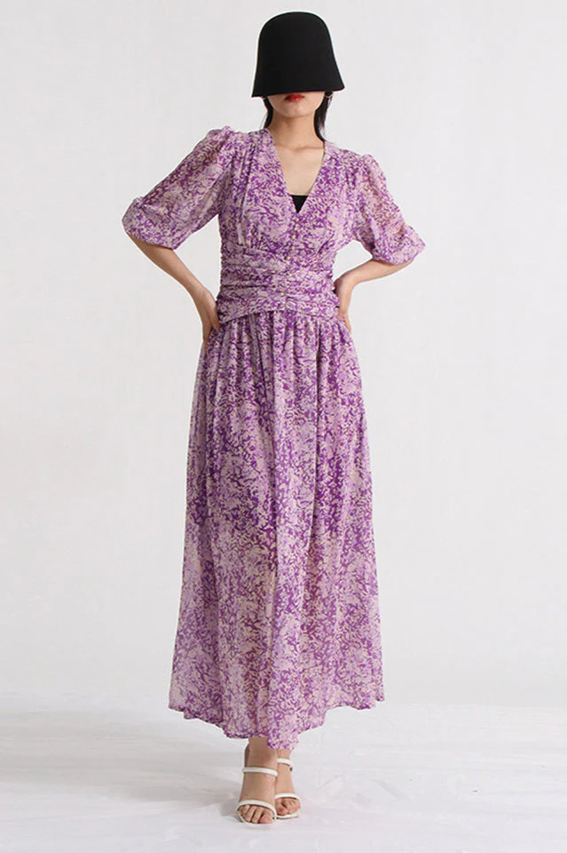 Aurier Printed Midi Dress - Image 3