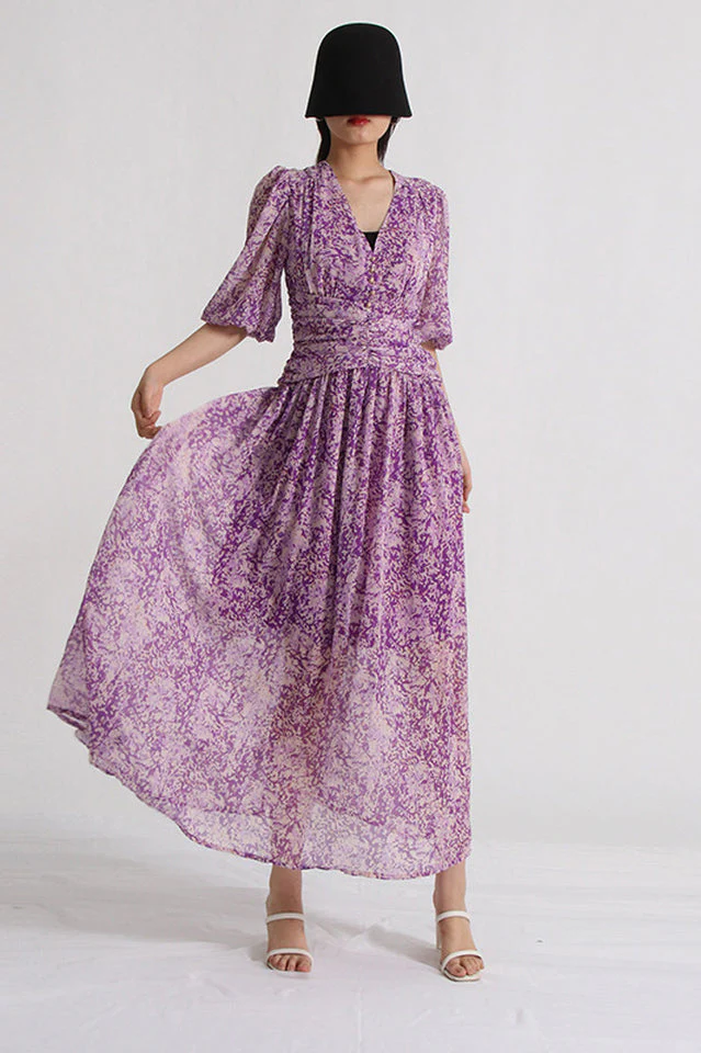 Aurier Printed Midi Dress - Image 4