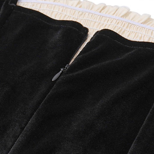 VOLLU SQUARE NECK PLEATED Long Sleeve Mini Dress - Image 11
