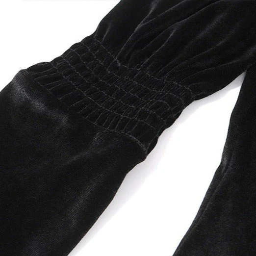 VOLLU SQUARE NECK PLEATED Long Sleeve Mini Dress - Image 12
