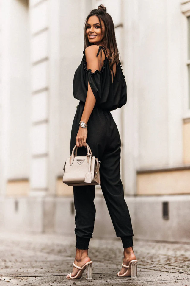 Azelia Cold Shoulder Jumpsuit - Image 5