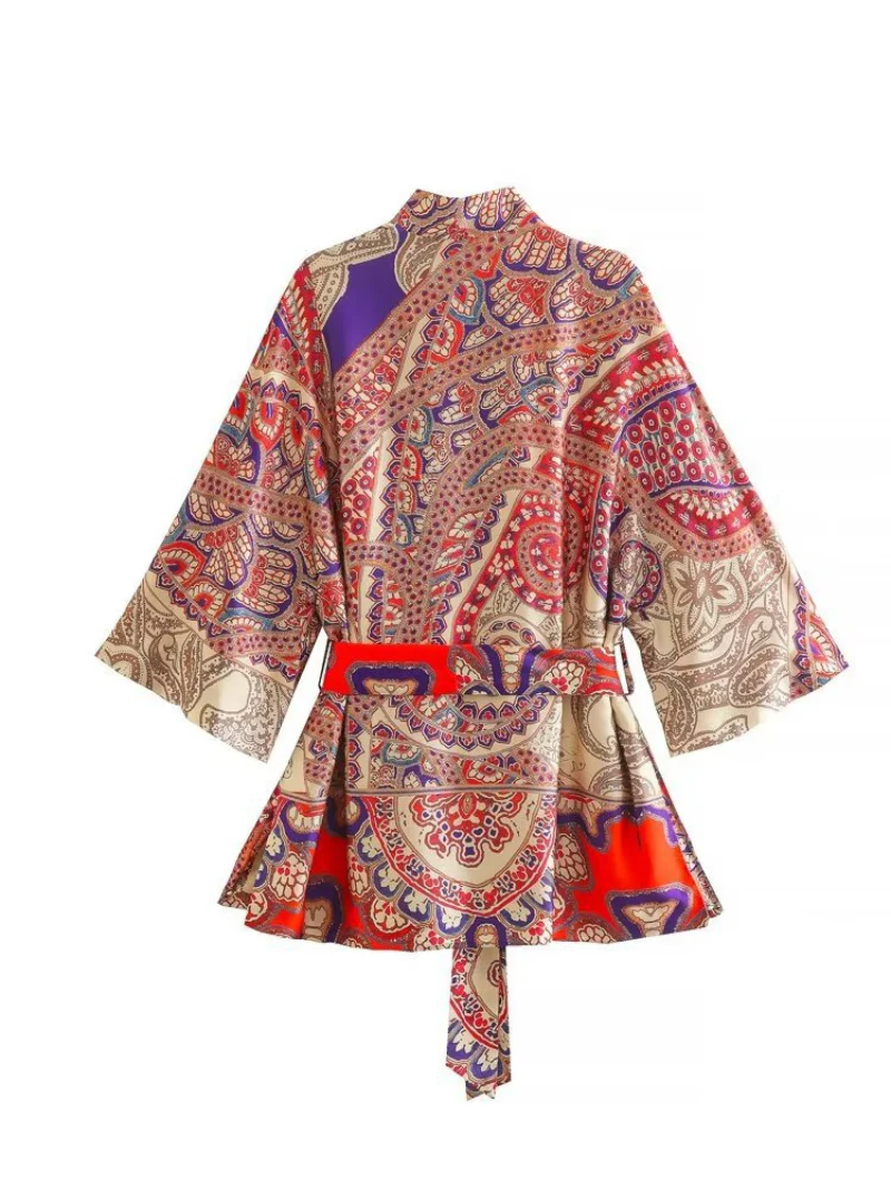 Floral Print Kimono, Short Kimono, Kimono Cardigan, Gift For Her, Kimono Jacket - Image 2