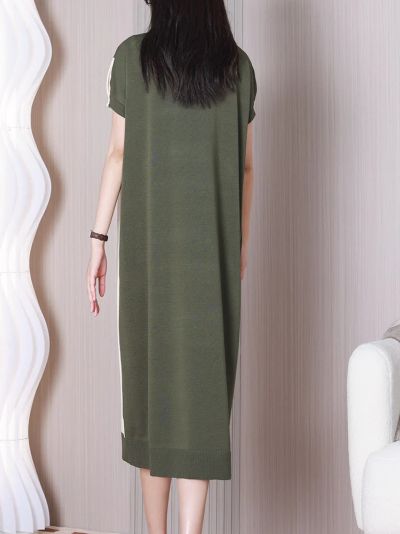Back To Work Round Neck Midi Dress - Image 2