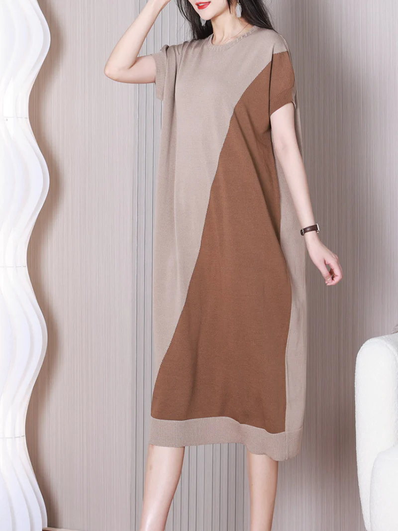 Back To Work Round Neck Midi Dress - Image 4