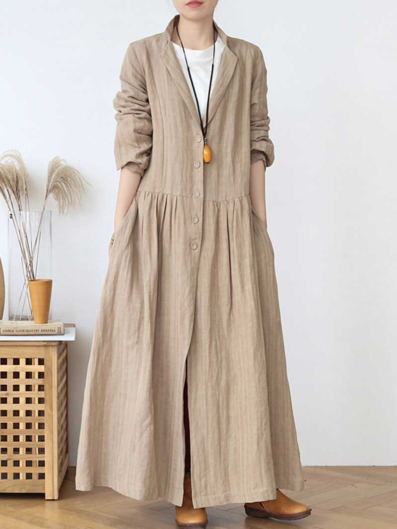 Back Your Soul Linen Coat - Image 7