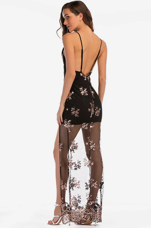 Backless Sequin Party Maxi Dress - Image 6