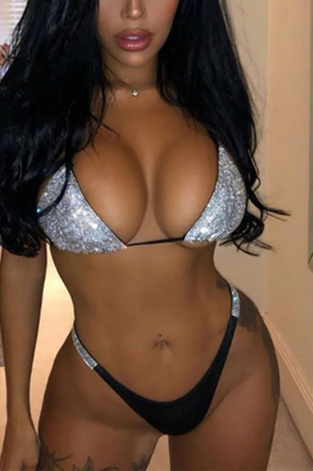 Bandage Rhinestone Bikini Set - Image 14