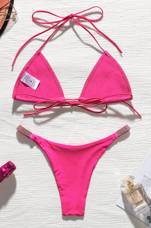 Bandage Rhinestone Bikini Set - Image 21