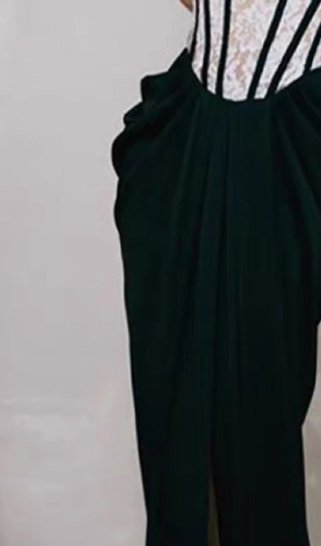  Bandeau Lace Stitched Dress in Black - Image 4