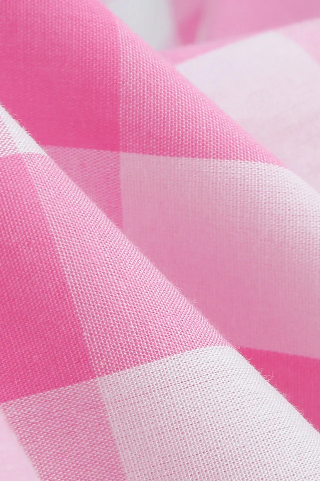 Barbie Movie Margot Pink Plaid Check Dress - Image 4