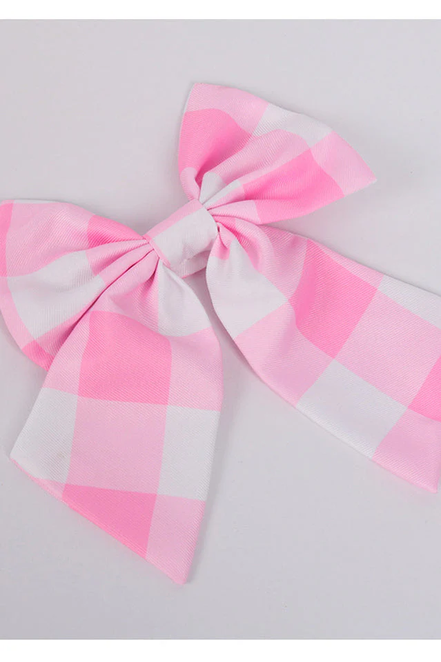 Barbie Movie Margot Pink Plaid Check Dress - Image 7