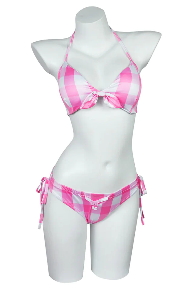 Barbie Movie Margot Pink Plaid Check Dress - Image 18