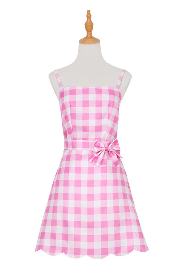 Barbie Movie Margot Pink Plaid Check Dress - Image 2