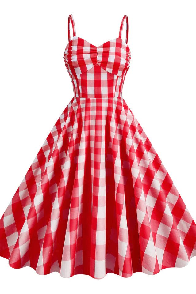 Barbie Movie Margot Pink Plaid Check Dress - Image 4