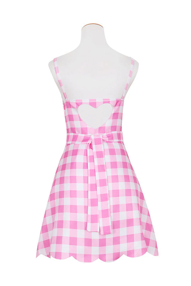 Barbie Movie Margot Pink Plaid Check Dress - Image 5