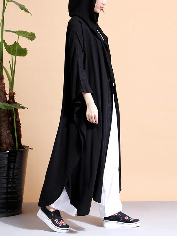 Batwing-sleeves Loose Cape Coat - Image 11