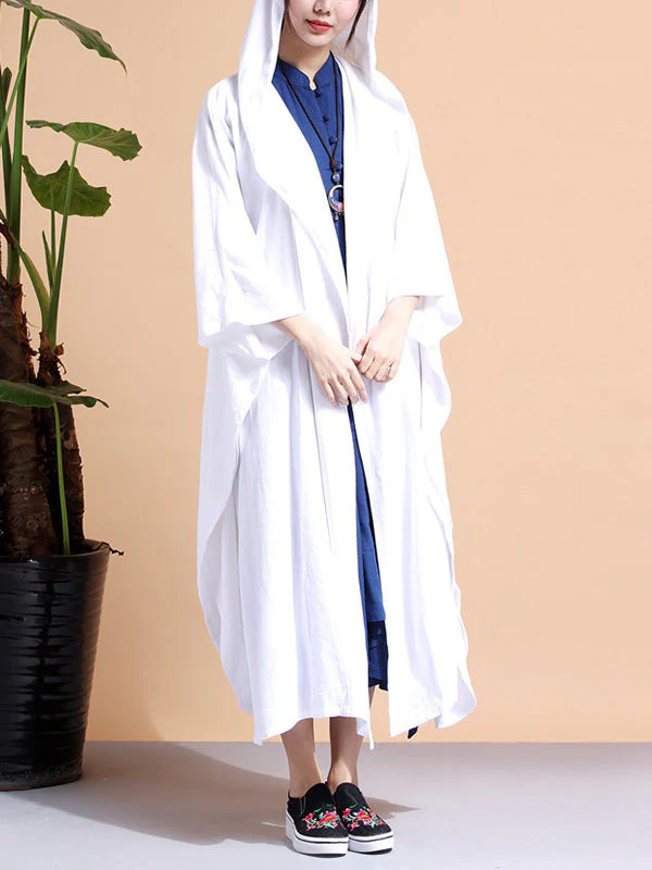 Batwing-sleeves Loose Cape Coat - Image 14
