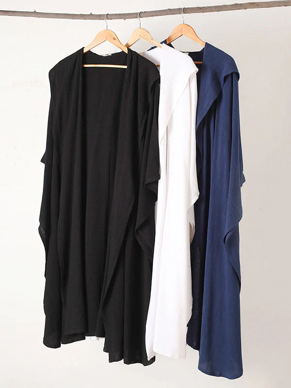 Batwing-sleeves Loose Cape Coat - Image 18
