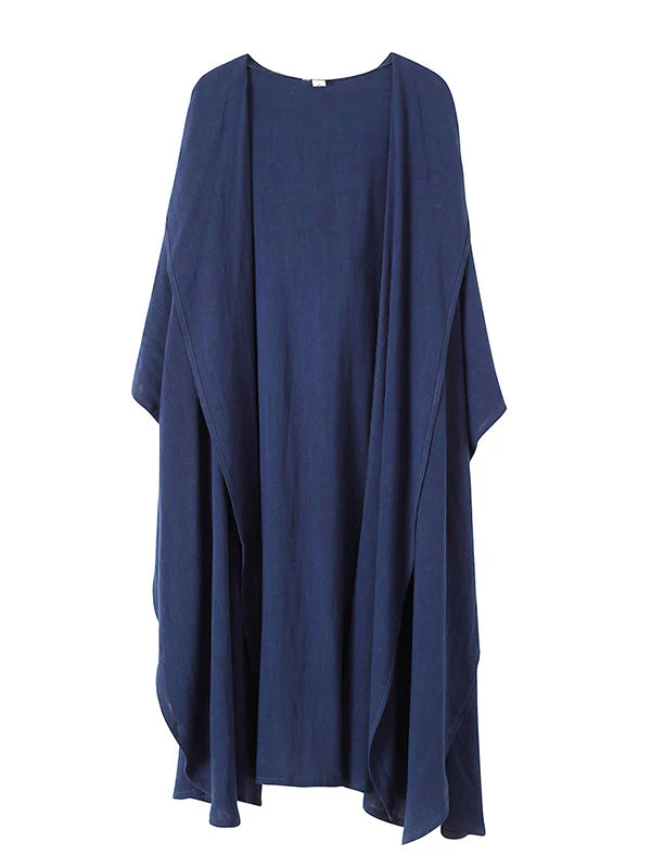 Batwing-sleeves Loose Cape Coat - Image 19