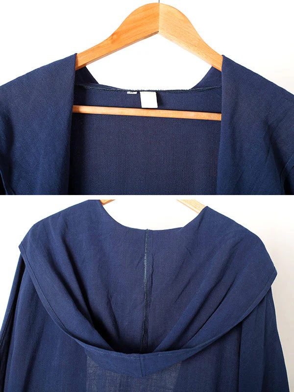 Batwing-sleeves Loose Cape Coat - Image 20