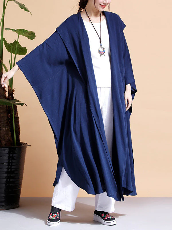 Batwing-sleeves Loose Cape Coat - Image 6