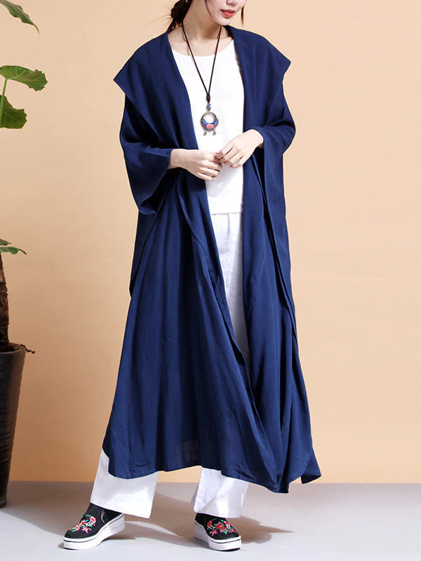Batwing-sleeves Loose Cape Coat - Image 7