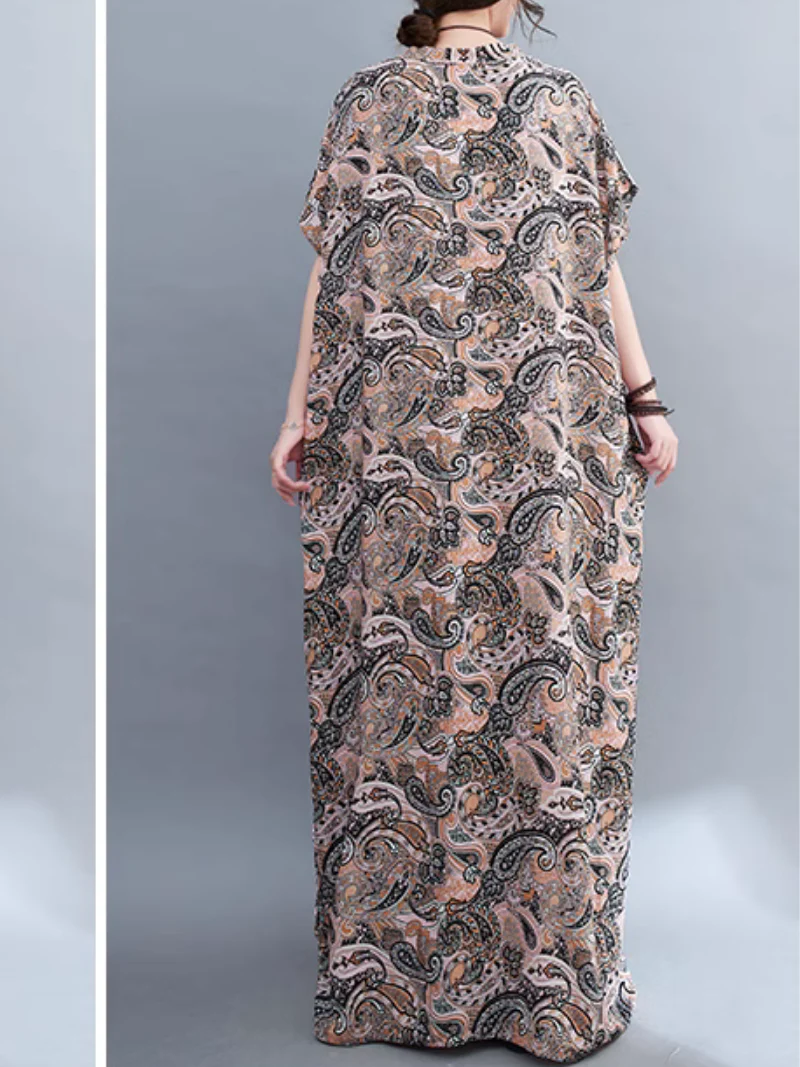 Beach Goddess Casual Printed Kaftan Dress - Image 3