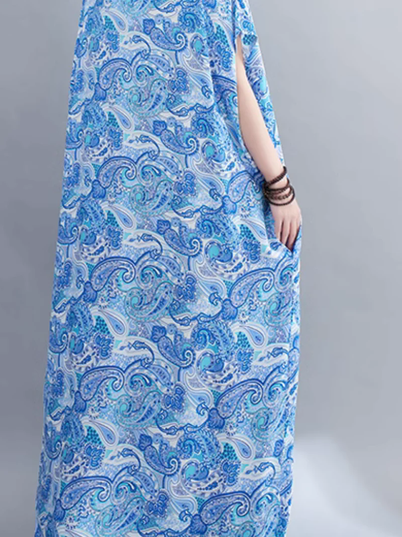 Beach Goddess Casual Printed Kaftan Dress - Image 6