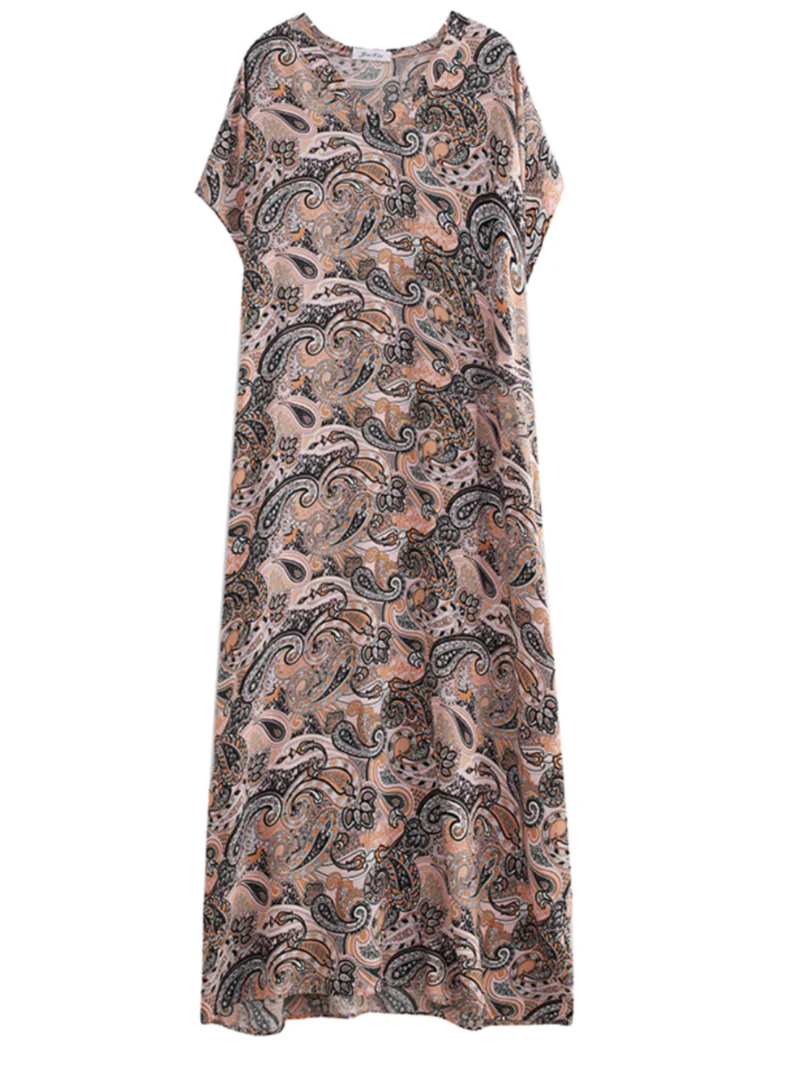 Beach Goddess Casual Printed Kaftan Dress - Image 8