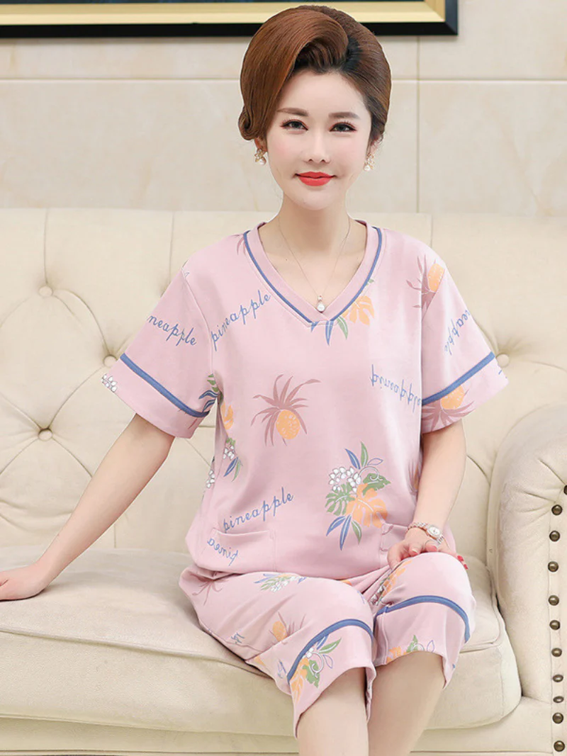 Beach party Summer Sleepwear Short Pajamas Suit - Image 2