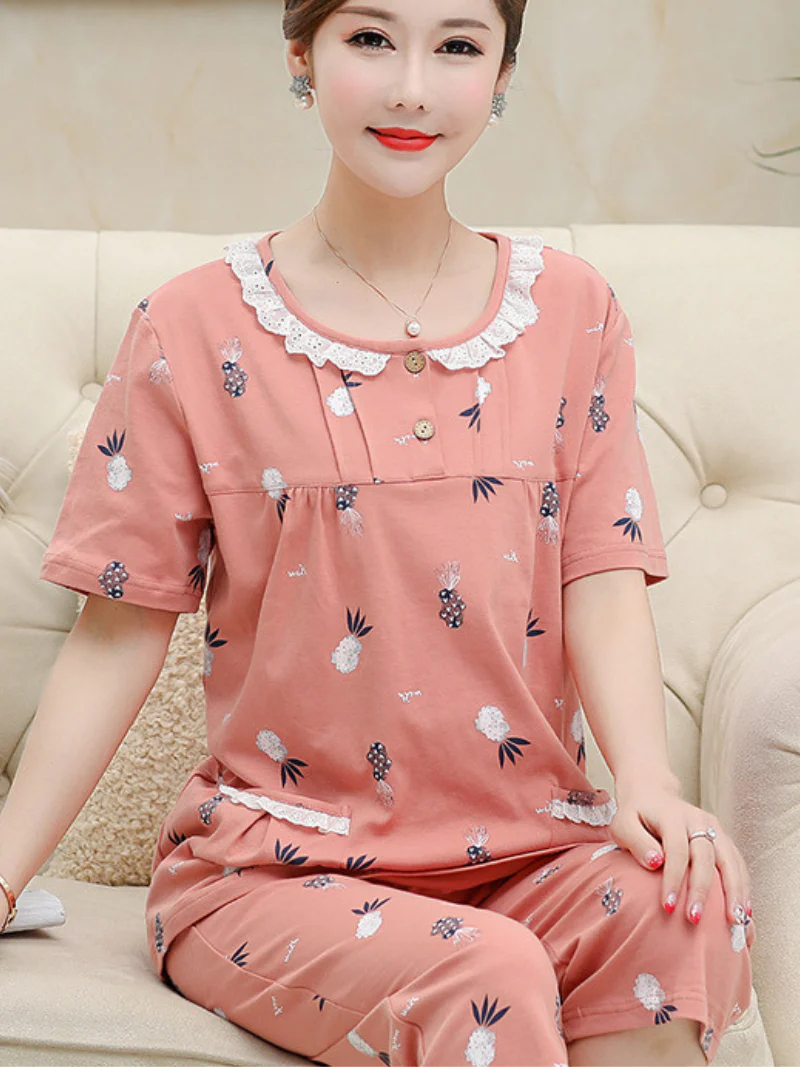 Beach party Summer Sleepwear Short Pajamas Suit - Image 21