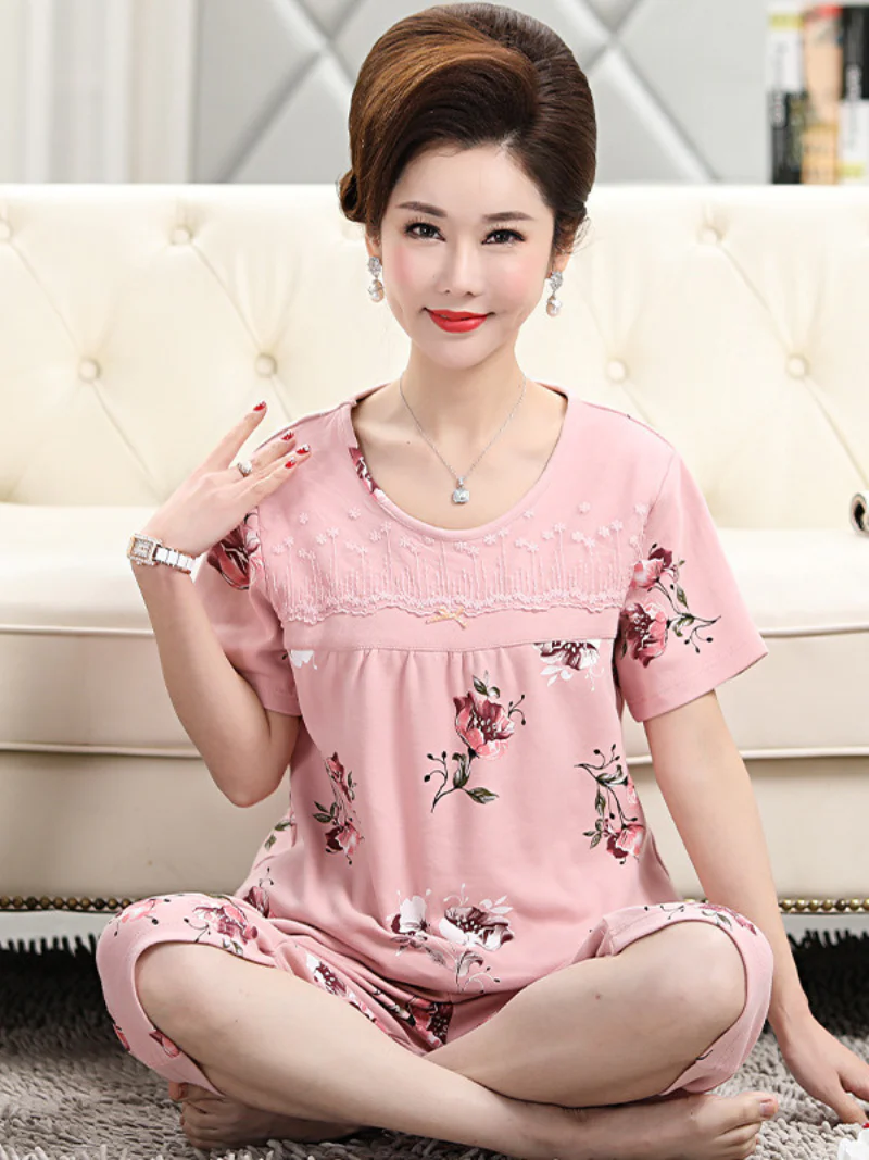 Beach party Summer Sleepwear Short Pajamas Suit - Image 9