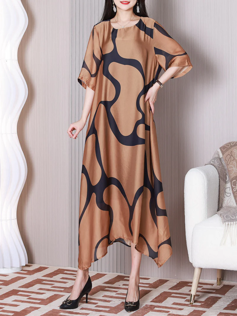 Beautiful life Round Neck A-line Dress - Image 4