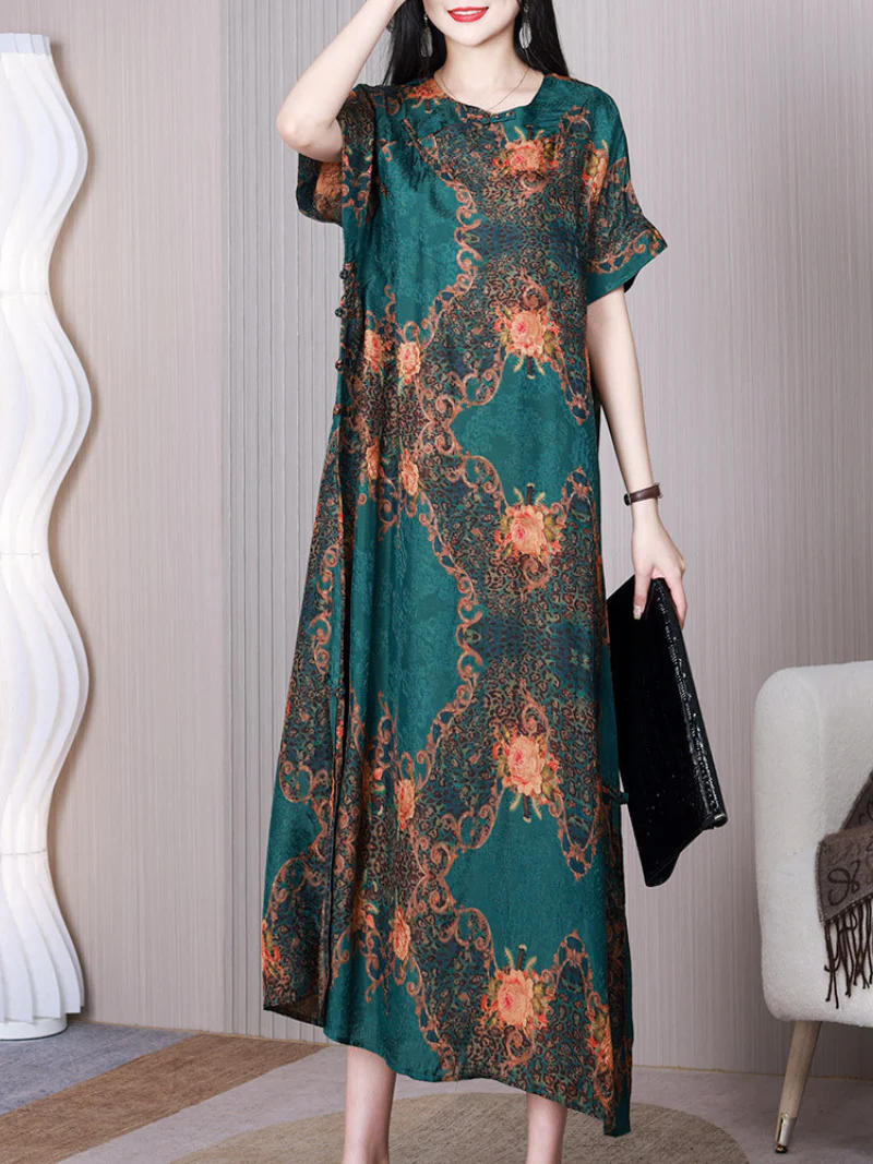 Beautiful Life Round Neck Short Sleeves A-line Dress - Image 2