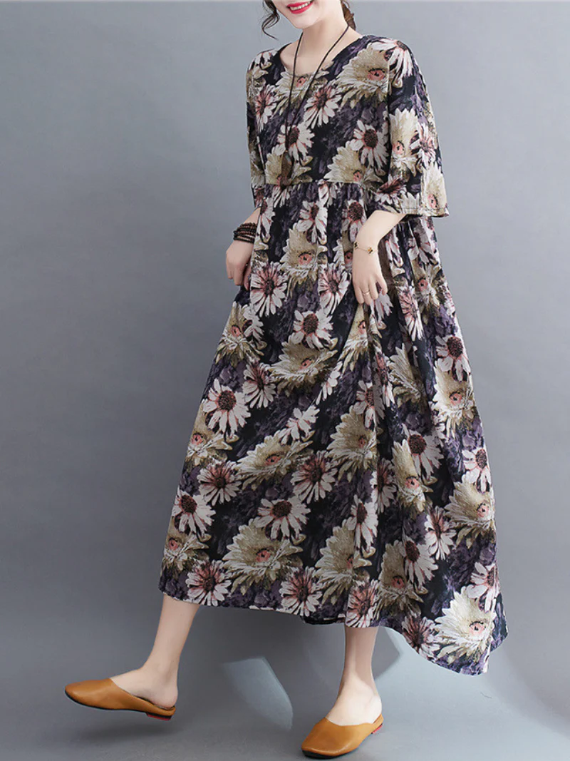 Beauty Queen Round Neck Smock Dress - Image 6