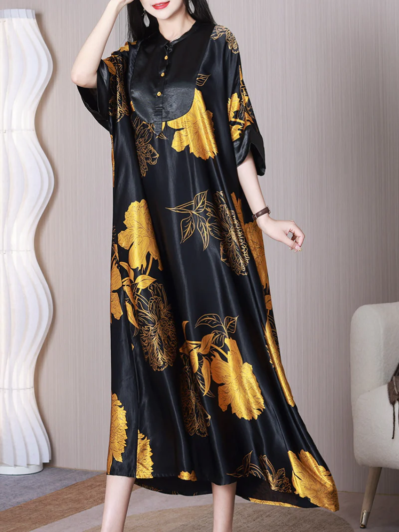Beauty Queen Stand Collar A-line Dress - Image 2