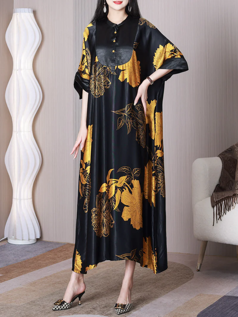 Beauty Queen Stand Collar A-line Dress - Image 3
