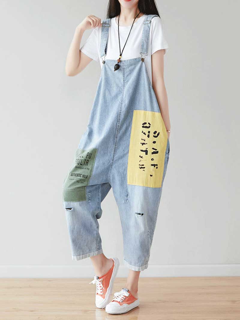 Believe in Your Flyness Adjustable Straps Denim Overall Dungarees - Image 4