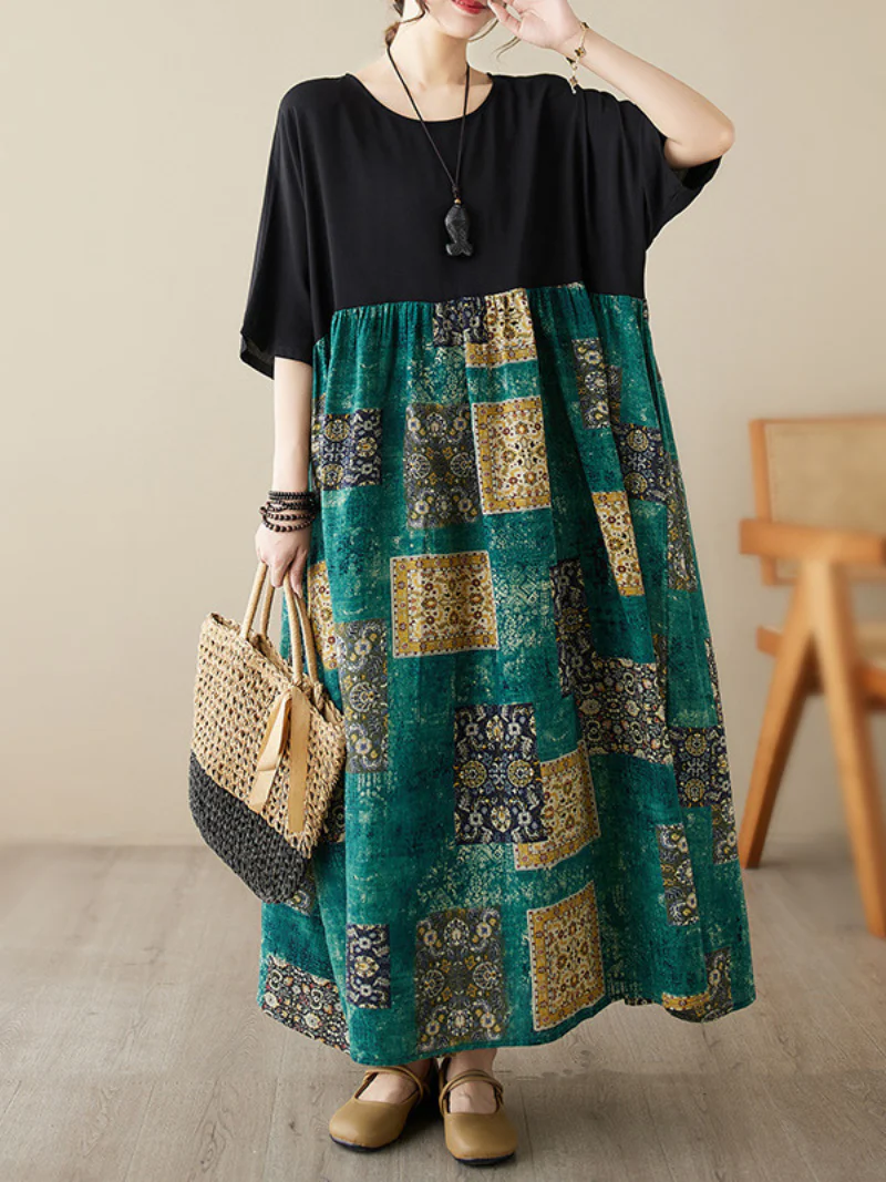Beyond Imagination Cotton Loose Floral Smock Dress - Image 3