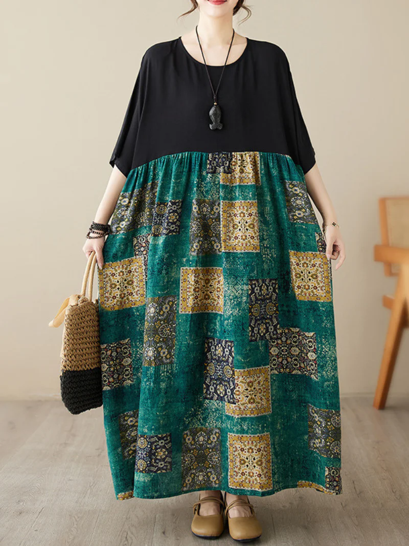 Beyond Imagination Cotton Loose Floral Smock Dress - Image 6