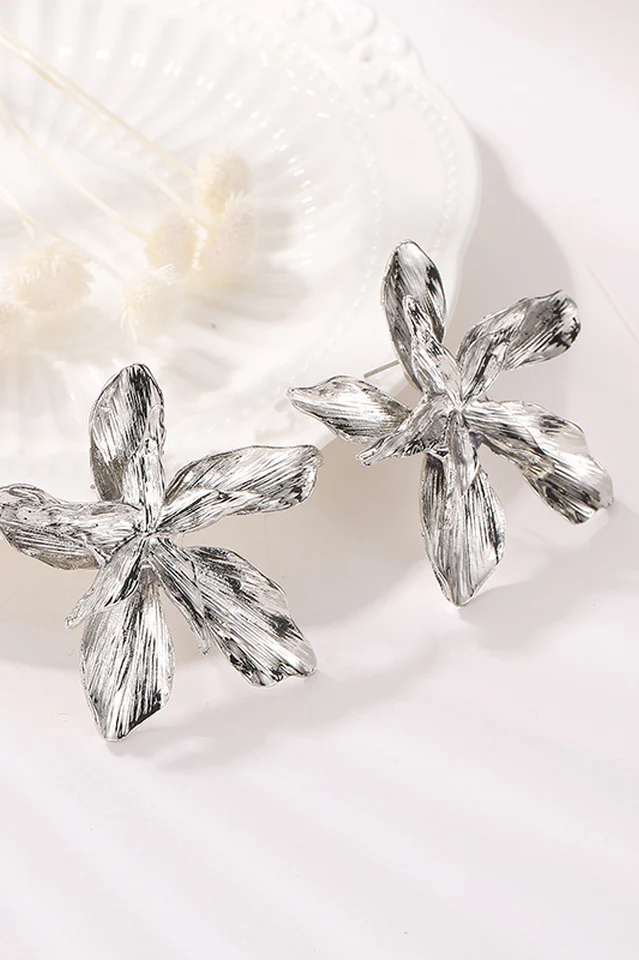 Big Flower Drop Dangle Earrings - Image 10