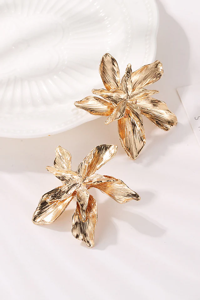 Big Flower Drop Dangle Earrings - Image 11