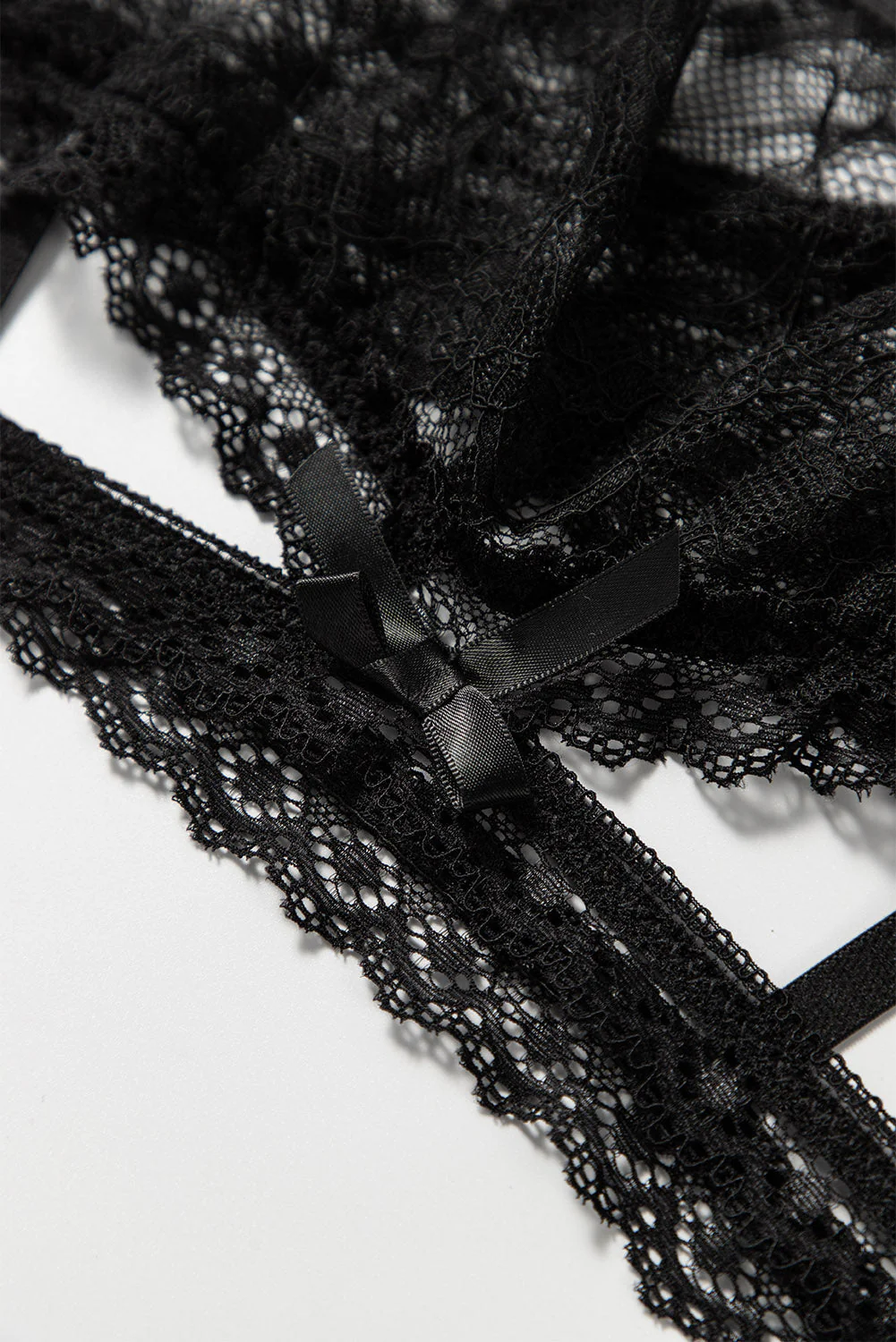 Black Lace Cage Garter Belt - Image 13