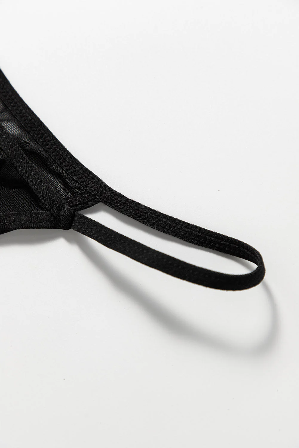 Black Lace Cage Garter Belt - Image 15