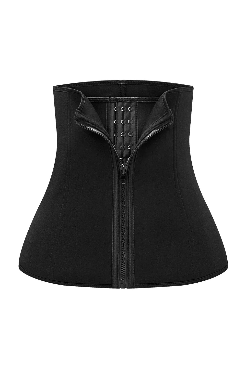 Black Zipper Body Shaper Slimming Waist Trainer - Image 8