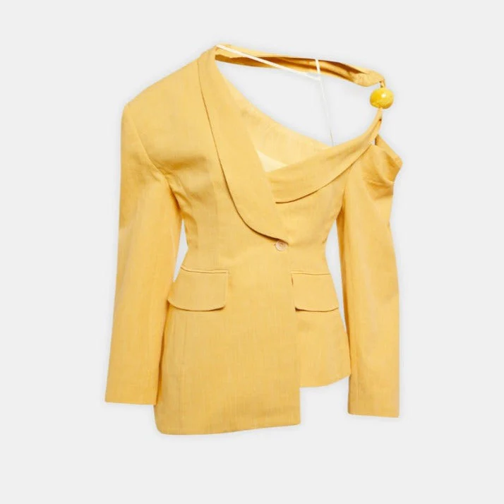 ALYNA ONE SHOULDER Blazer with BALL - Image 11