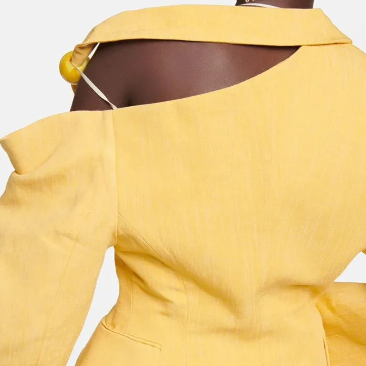 ALYNA ONE SHOULDER Blazer with BALL - Image 12
